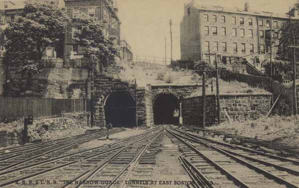 Boston, Revere Beach & Lynn Railroad, "The Narrow Gauge" Tunnels at East Boston, Massachusetts