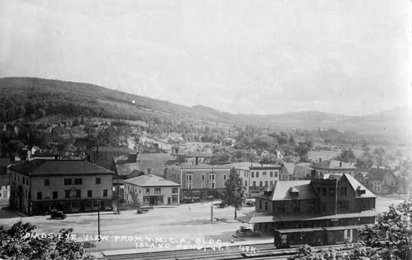 Birds Eye View from Y.M.C.A. Building, Island Pond, Vermont