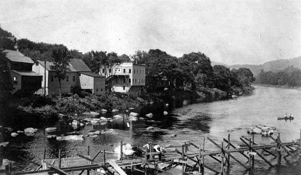 Trolley Bridge Construction, 1908, Shelburne Falls, Massachusetts