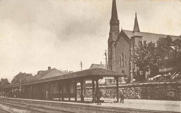 Lakeport, New Hampshire Station and Baptist Church