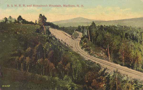 Boston & Maine Railroad and Monadnock Mountain, Marlboro, New Hampshire