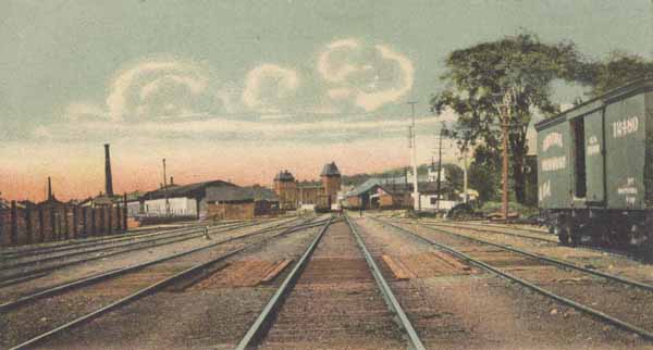 Central Vermont Railroad Yards looking North from Weldon Street