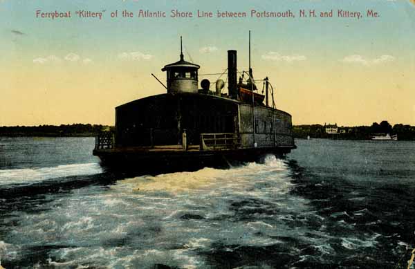Ferryboat "Kittery" of the Atlantic Shore Line between Portsmouth, New Hampshire and Kittery, Maine