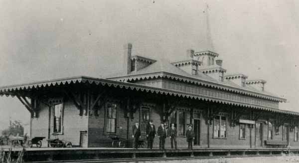 An 1895 scene at the Sanbornville Railroad Station