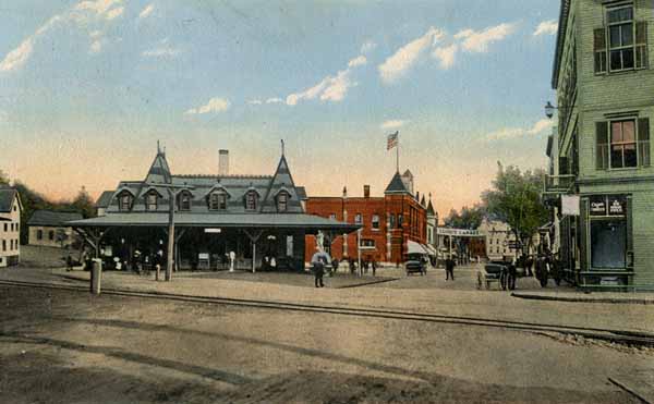 Boston & Maine Station and Main Street, Tilton, New Hampshire