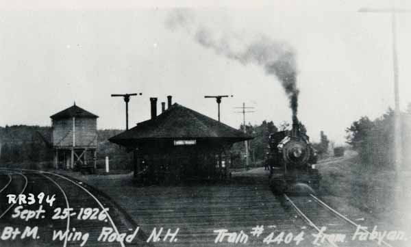 Boston & Maine. Wing Road, New Hampshire. Train #4404 from Fabyan. Sept. 25-1926.