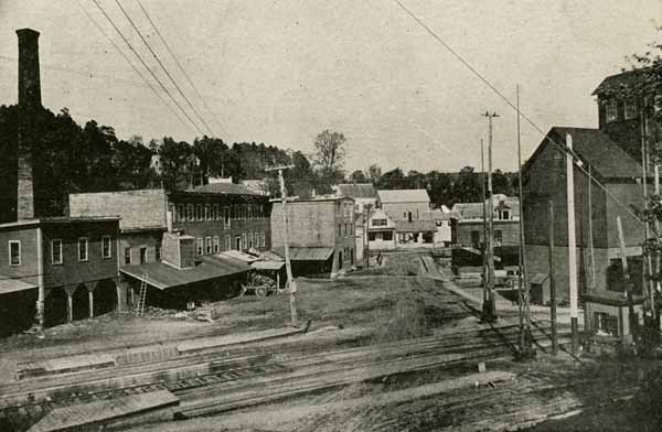 View in Whiting's Mill Yard, Wilton, New Hampshire
