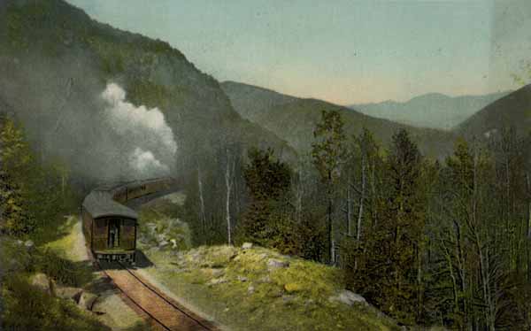 Mt. Washington and Mt. Adams from Frankenstein, White Mountains, New Hampshire