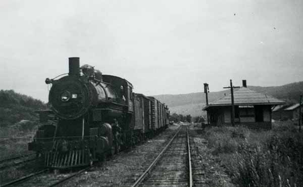 Maine Central train at Beecher Falls, Vermont