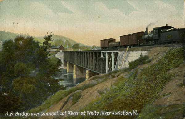 Railroad Bridge over Connecticut River at White River Junction, Vermont