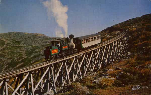 The Famous Cog Railway, Mt. Washington, White Mountains, New Hampshire
