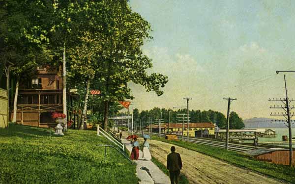 A Street in Weirs, on Lake Winnipesaukee, New Hampshire