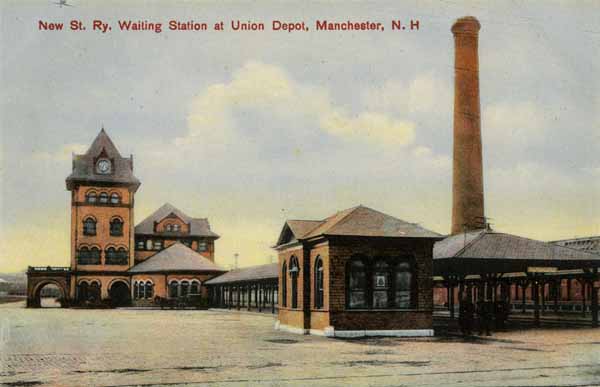 New Street Railway Waiting Station at Union Depot, Manchester, New Hampshire