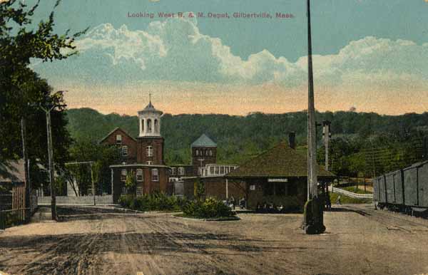 Looking West Boston & Maine Depot, Gilbertville, Massachusetts