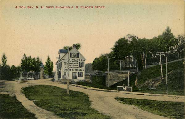 Alton Bay, New Hampshire View Showing J. B. Place's Store