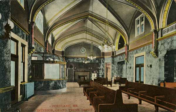 Portland, Maine.  Interior of Grand Trunk Depot