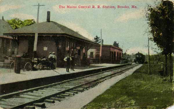 The Maine Central Railroad Station, Brooks, Maine