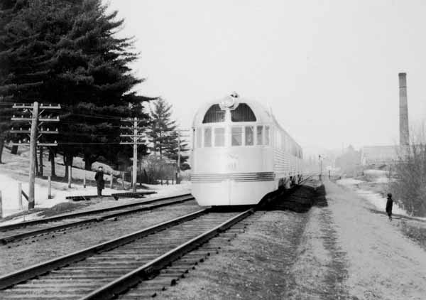 The Flying Yankee at Lewiston, Maine