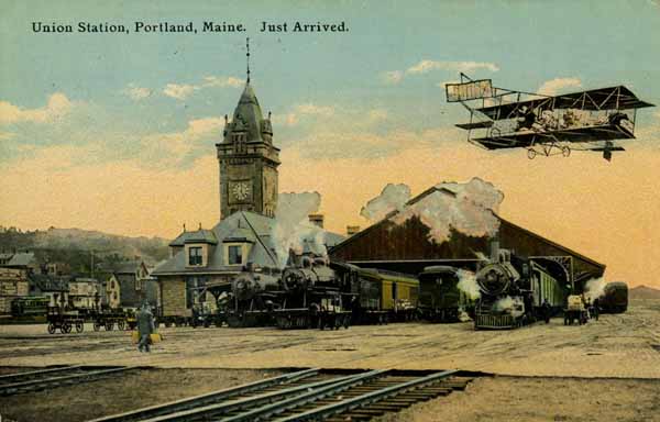 Union Station, Portland, Maine. Just Arrived.