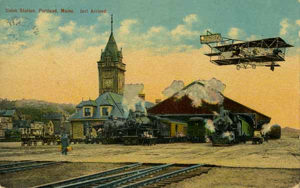 Union Station, Portland, Maine. Just Arrived.