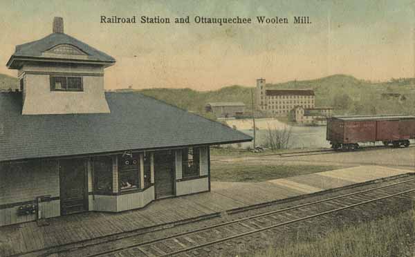 Evarts Railroad Station and Ottauquechee Woolen Mill