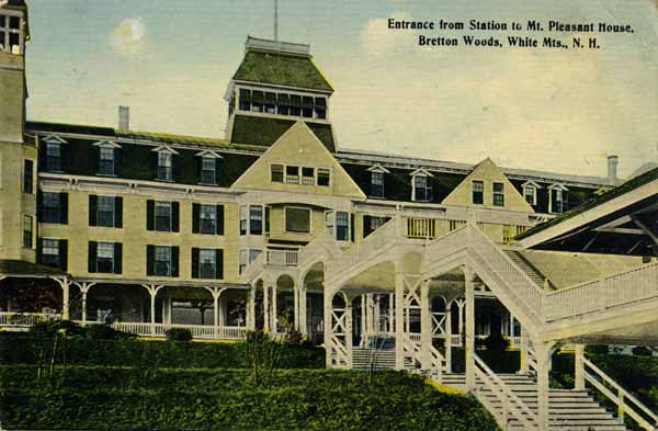 Entrance from Station to Mt. Pleasant House, Bretton Woods, White Mountains, New Hampshire