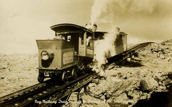 Cog Railway Train on way to Summit of Mt. Washington