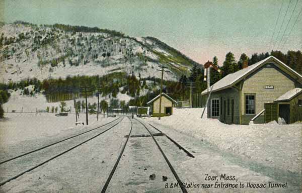 Zoar, Massachusetts. Boston & Maine Station near Entrance to Hoosac Tunnel