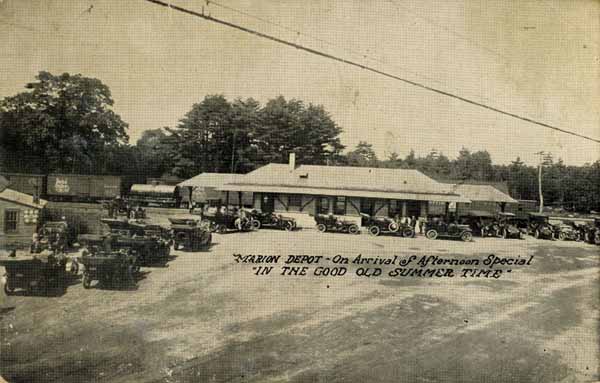 Marion Depot on Arrival of Afternoon Special in the Good Old Summer Time