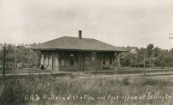 Railroad Station and Post Office at Islington