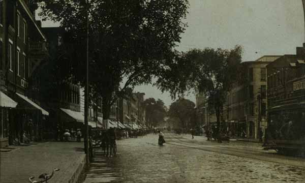 Down Elm Street, from Lowell Street, Manchester, New Hampshire