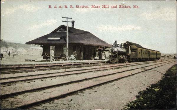 Bangor & Aroostook Railroad Station, Mars Hill and Blaine, Maine