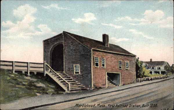 Marblehead, Massachusetts, First Railroad Station, Built 1839.
