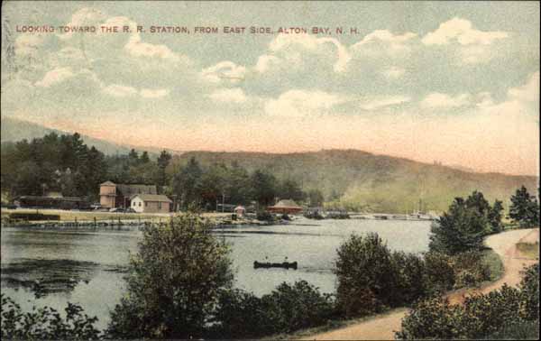 Looking Toward the Railroad Station, from East Side, Alton Bay, New Hampshire